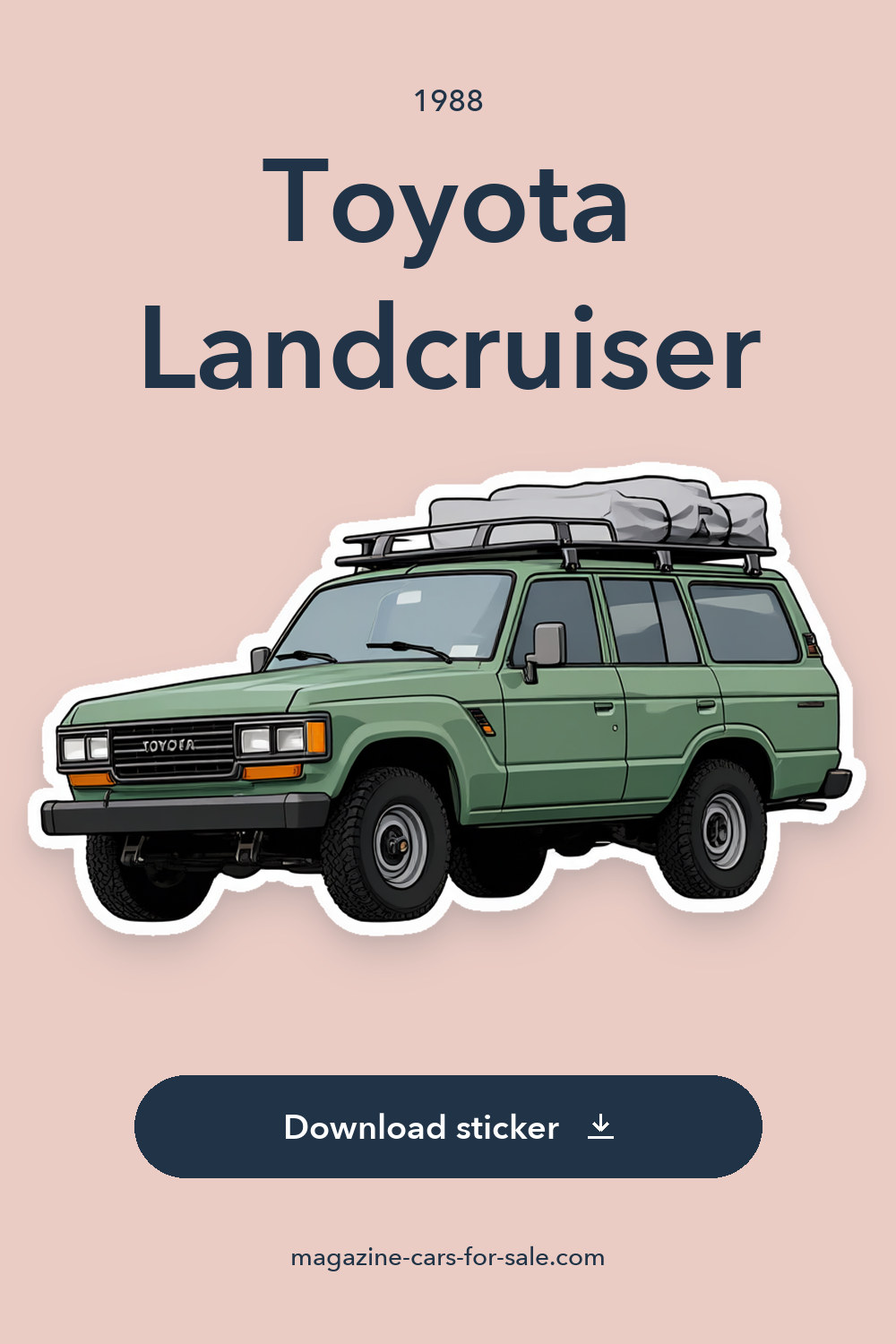 1988 Toyota Landcruiser sticker preview