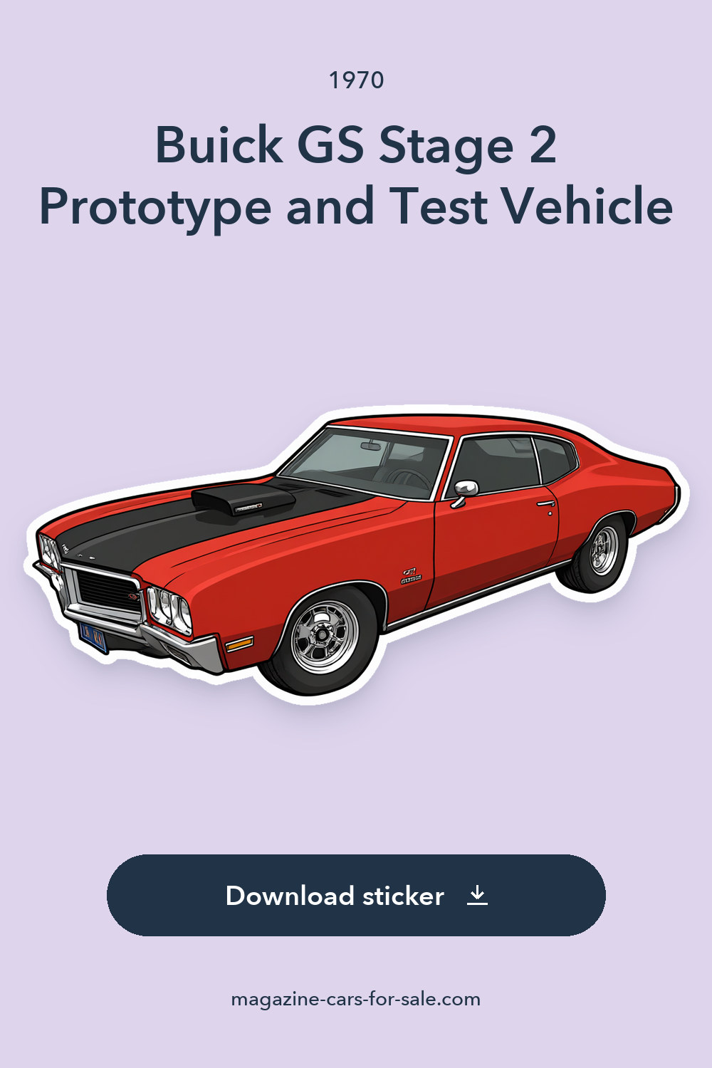 1970 Buick GS Stage 2 Prototype and Test Vehicle sticker preview