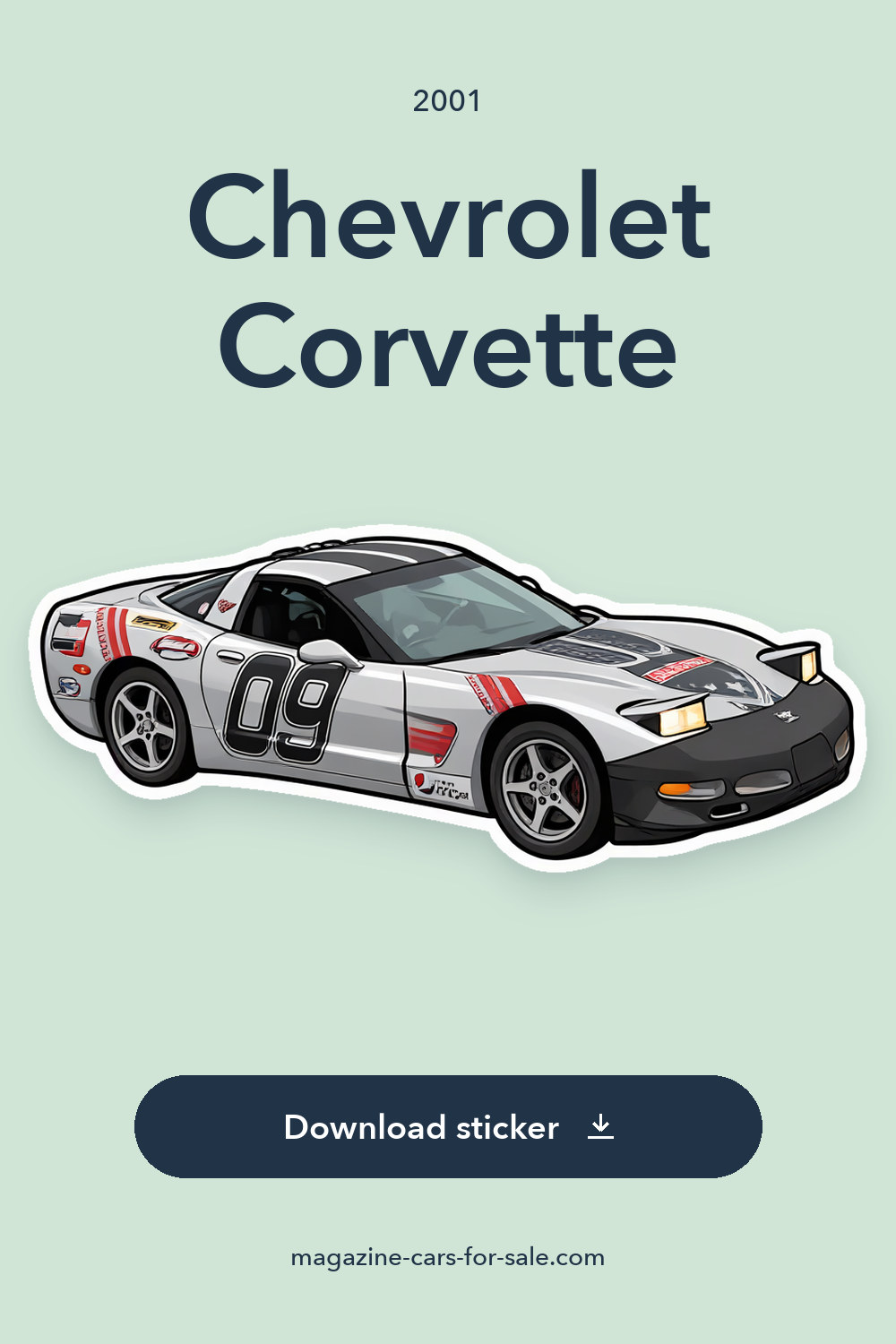 2001 Chevrolet Corvette sticker preview