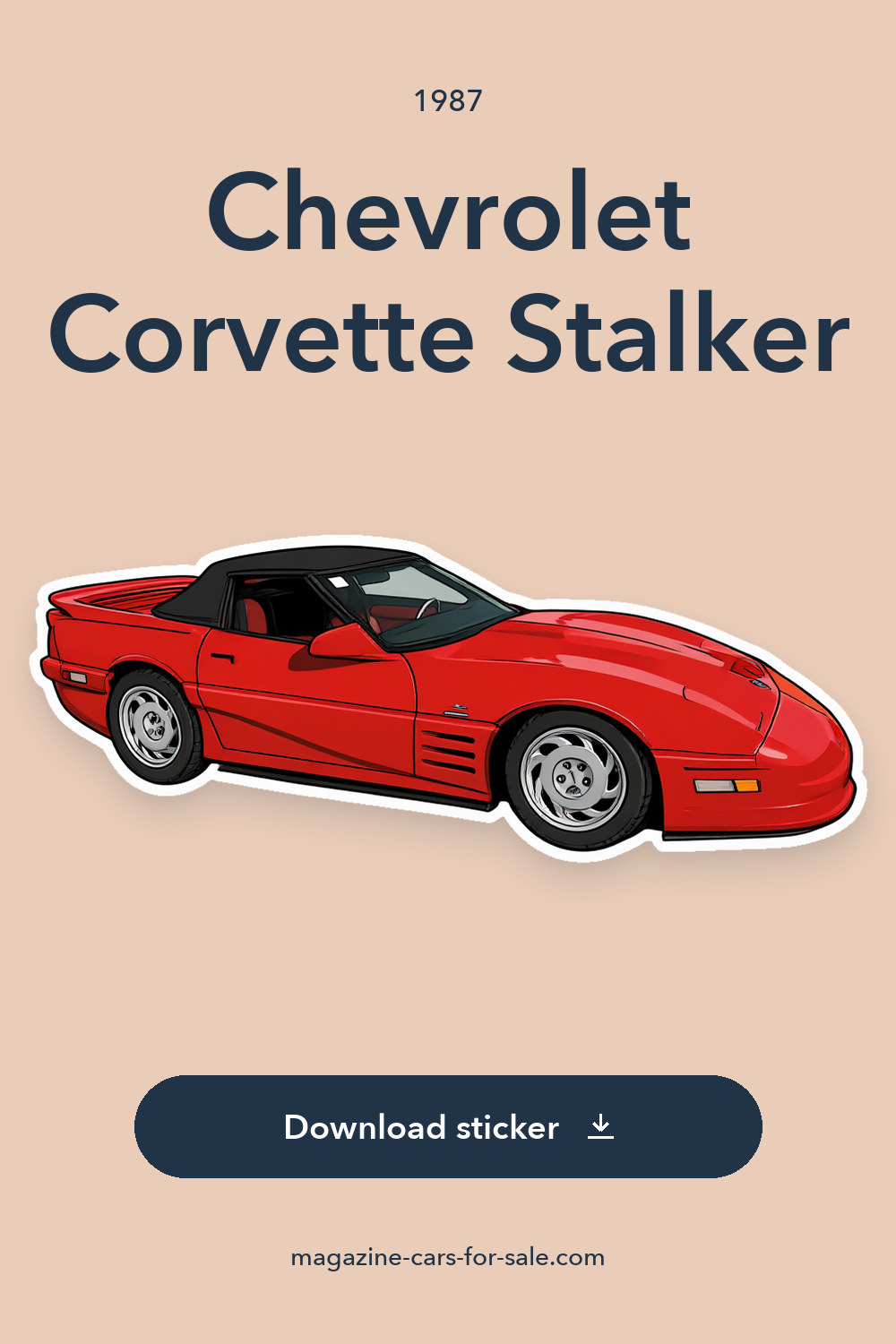 1987 Chevrolet Corvette Stalker sticker preview