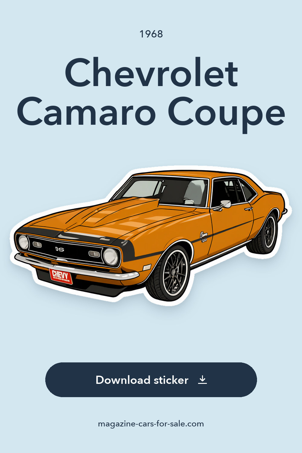 1968 Chevrolet Camaro Coupe sticker preview