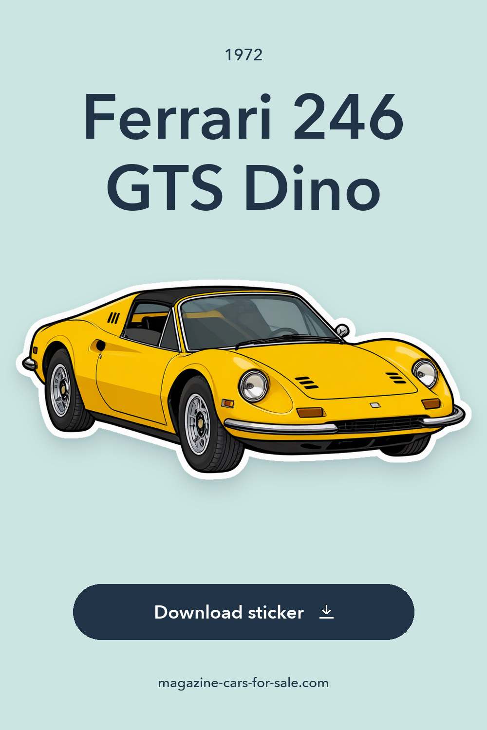 1972 Ferrari 246 GTS Dino sticker preview
