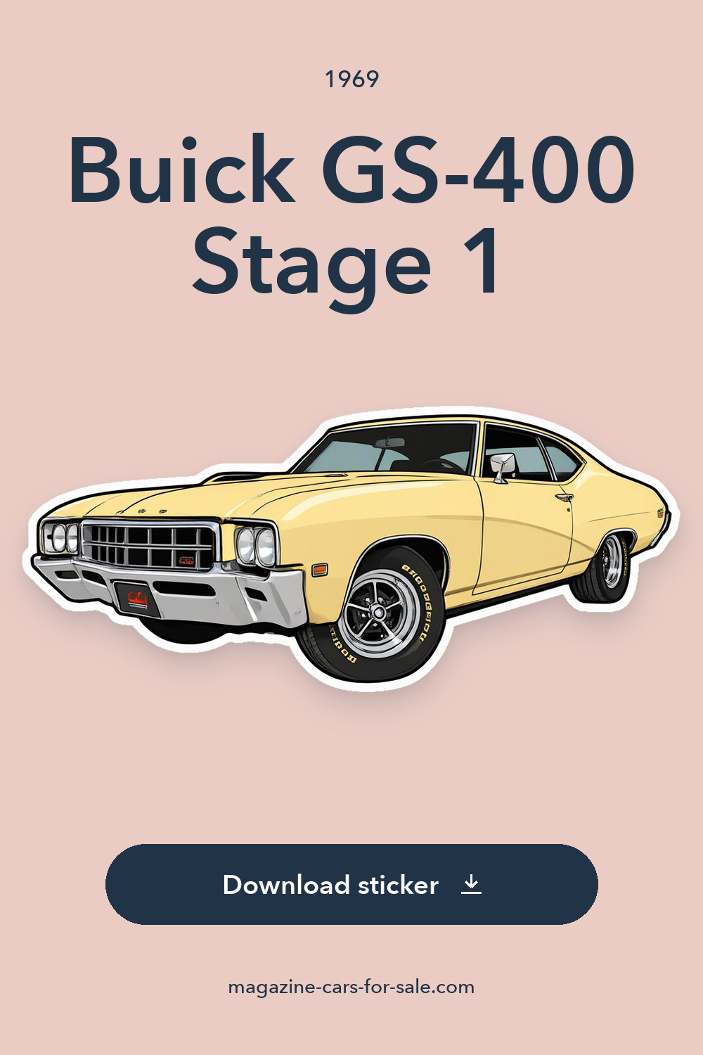 1969 Buick GS-400 Stage 1 sticker preview