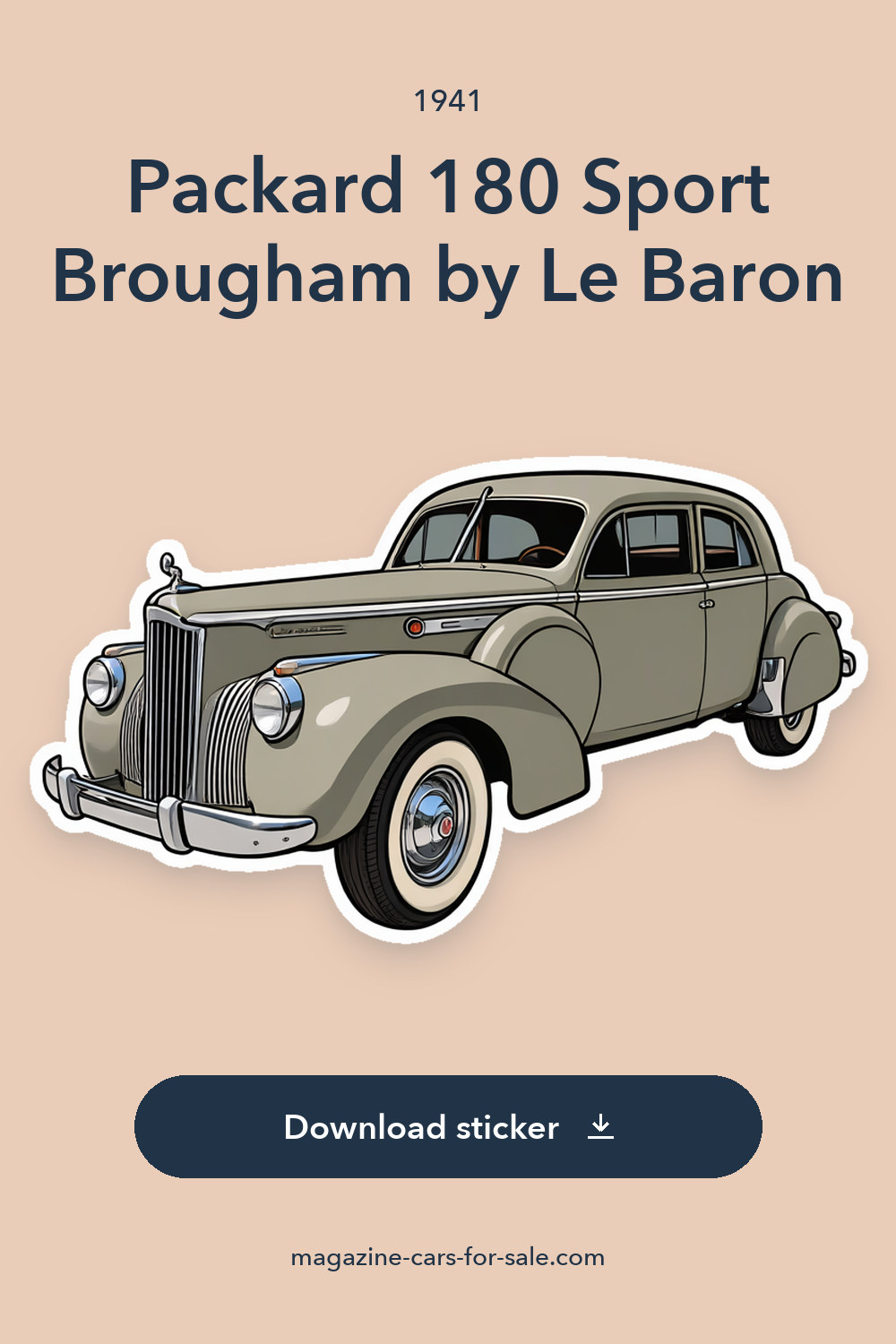 1941 Packard 180 Sport Brougham by Le Baron sticker preview
