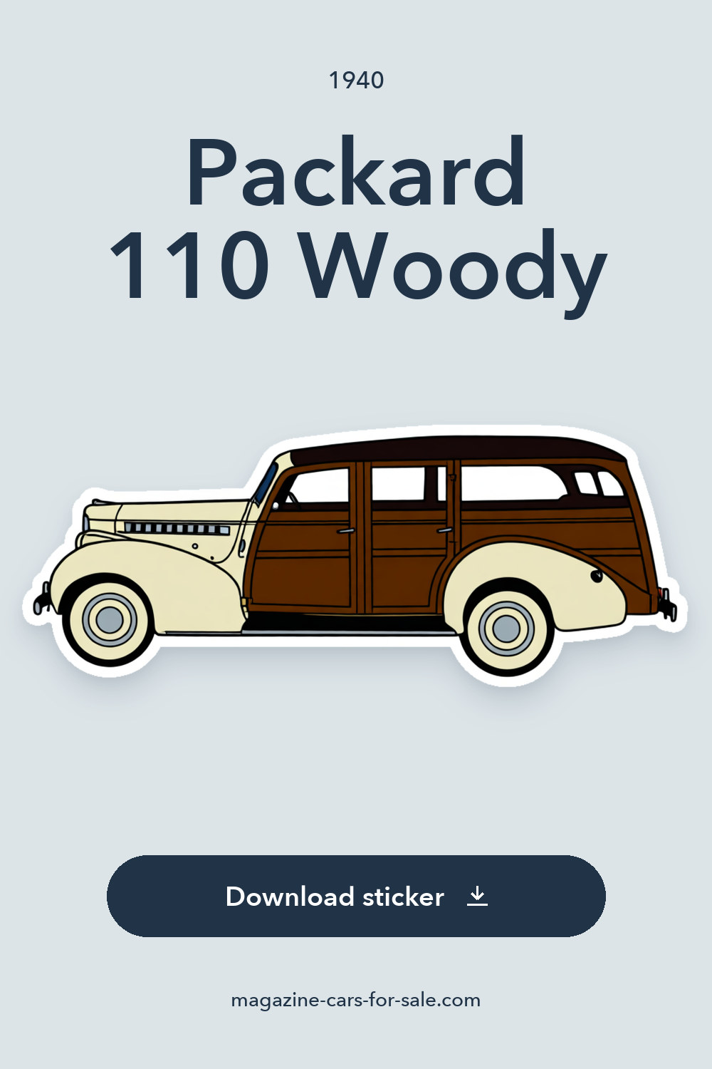 1940 Packard 110 Woody sticker preview