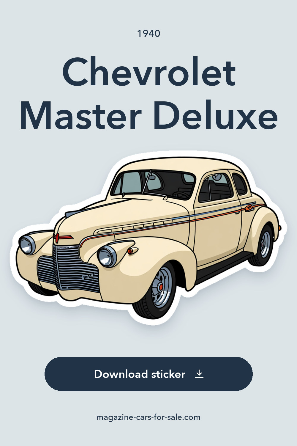 1940 Chevrolet Master Deluxe sticker preview