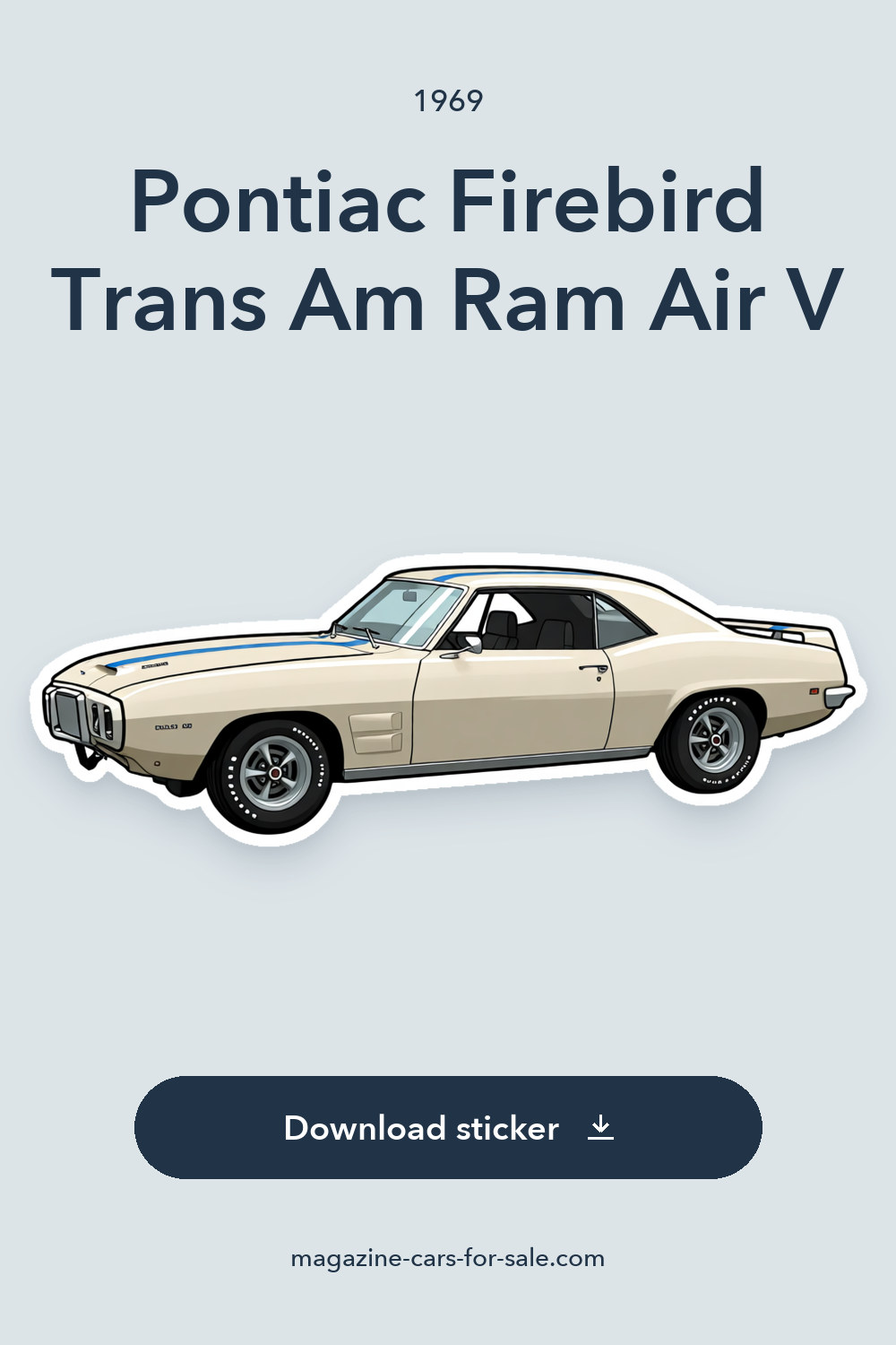 1969 Pontiac Firebird Trans Am Ram Air V sticker preview